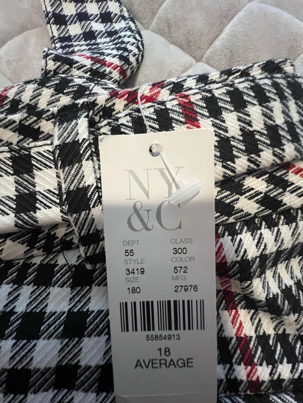 Wide-Leg Houndstooth Dress Pants | New York & Company | Size 18 Average | - Picture 4 of 5